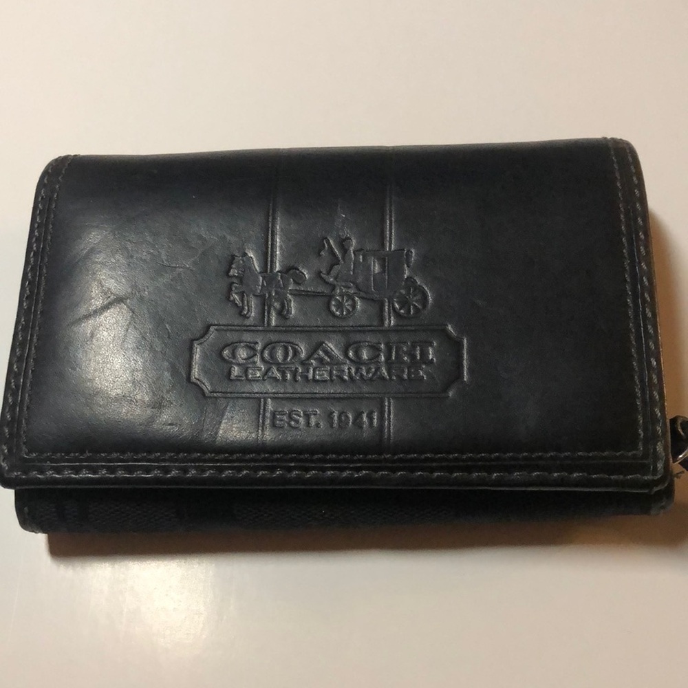 Coach Black Leather Wallet